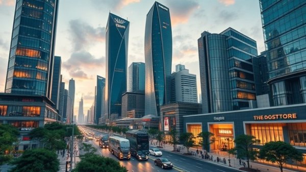 Futuristic cityscape representing the 2026 housing market dynamics.