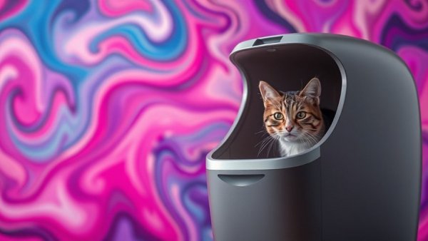 Best automatic litter boxes with curious tabby cat.