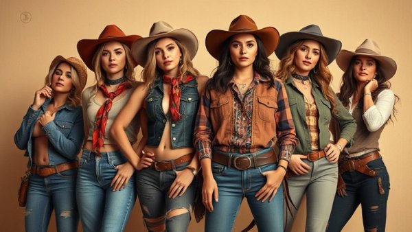 Western-themed fashion show in Denver, featuring stylish women.