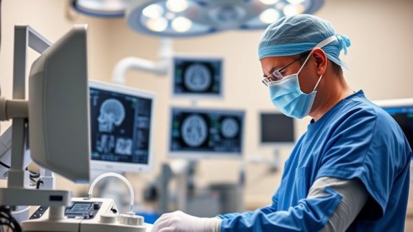 Surgeons treat carotid stenosis with advanced equipment.