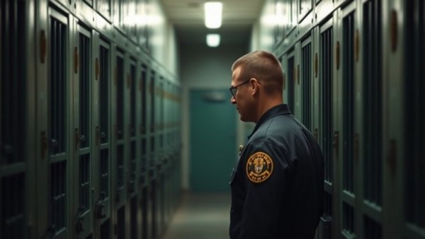 denver local news - Correctional officer checks jail cell doors.