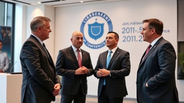 Diplomats discussing U.S. Peace Plan Concerns Ukraine Allies at conference.