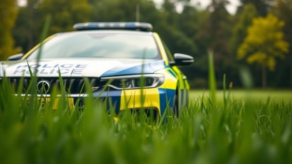 Westminster police car in grass, related to Denver local news.