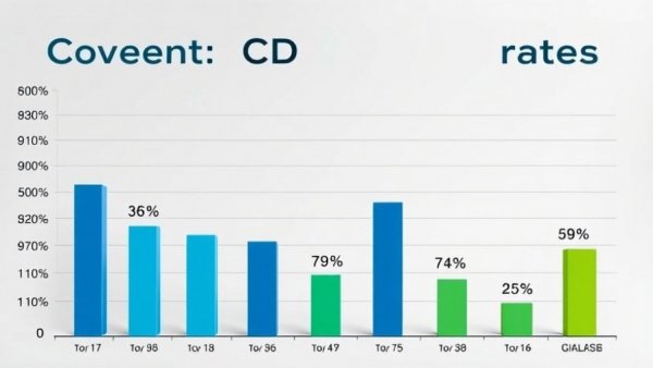 Graph illustrating current savings and CD rates in modern design.