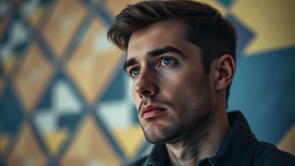 Determined man symbolizing Ukraine's territorial integrity during peace talks.