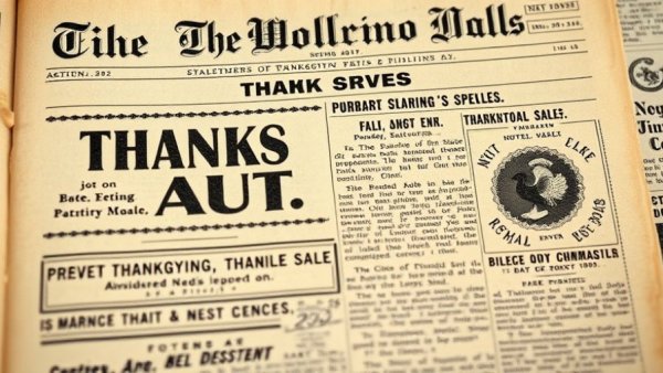 Vintage Denver Thanksgiving ad showcasing historical menu items.