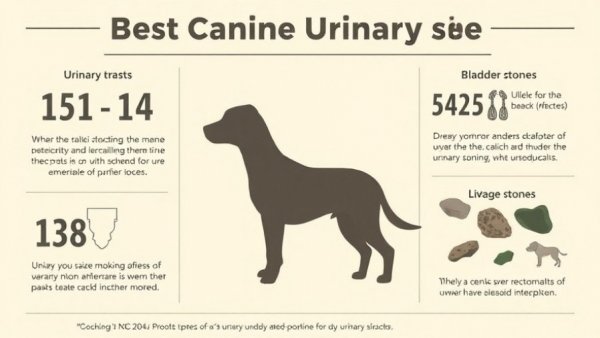 Infographic on dog food urinary care with urinary issues statistics.