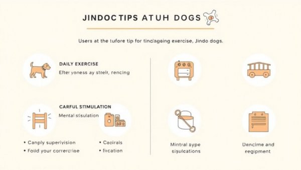 Jindo dog adoption exercise and safety tips graphic.