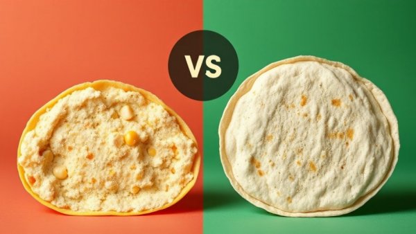 Corn Tortillas vs. Flour Tortillas comparison image.