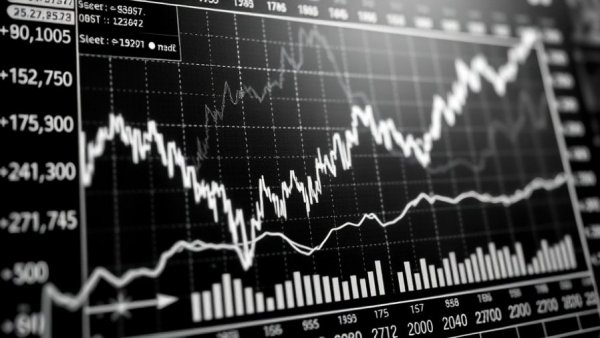 Financial graph of blue-chip stocks and ex-dividend dates.