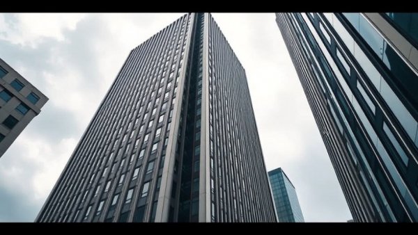 Modern office building in Denver, angled view, denver news