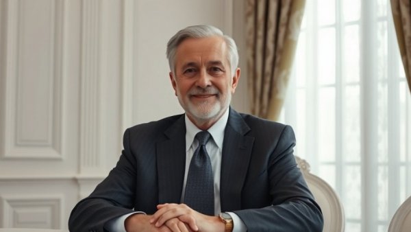 Formal older man in suit during Ukraine peace negotiations setting.