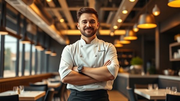Troy Guard's new restaurant in Denver 2027, chef standing confidently.