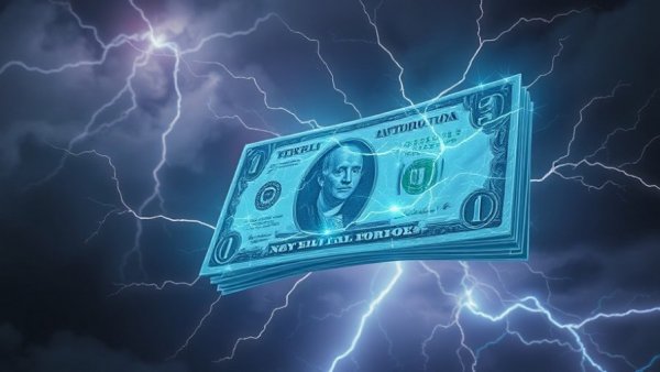 Illustration of rising electricity prices with a glowing bill.