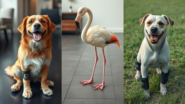 Animals with prosthetics by Westminster pet prosthetic company.