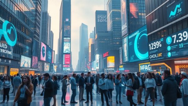 Futuristic city with digital financial data, alternative credit bureau concept.