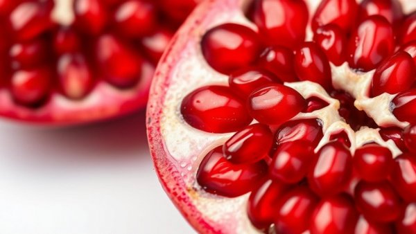 Close-up of pomegranate showing seeds, foods high in antioxidants.