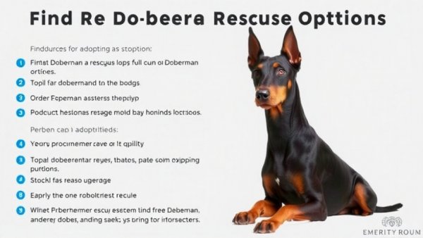 Guide to Doberman Pinscher adoption centers with resource tips.