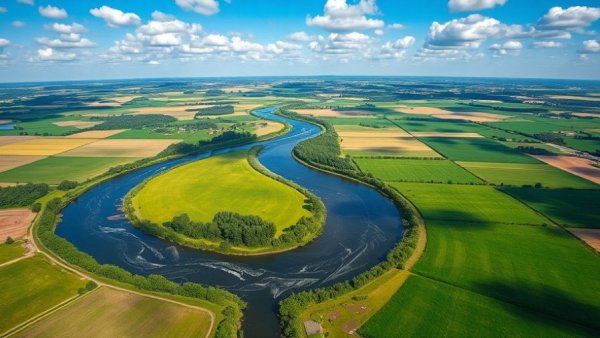 Arkansas River landscape management showcasing rural scenery under a blue sky.