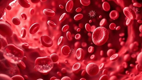 3D view of blood cells and bacteria in blood vessel, denver health news.