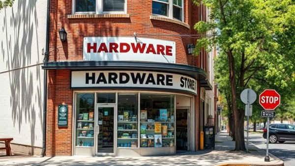 Denver business news: Hardware store exterior with stop sign