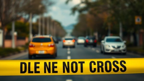 Denver local news scene with police tape.