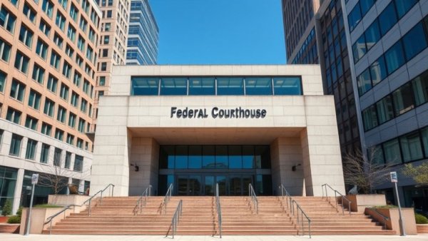 Modern courthouse in Denver, a symbol of justice and architecture.