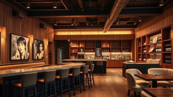 Inviting modern tasting room setup for complimentary side-by-side tastings.