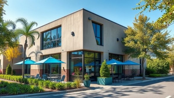 Proposed Cherry Creek office building with modern design and outdoor seating.