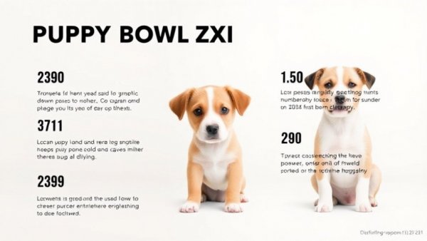 Infographic summarizing Puppy Bowl XXI statistics.