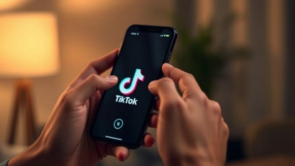 Hands using smartphone with TikTok app in U.S. operations