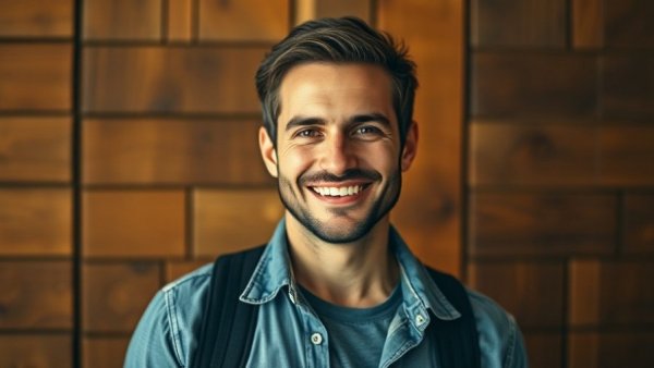 Smiling man in casual outfit, B.C. Look West plan
