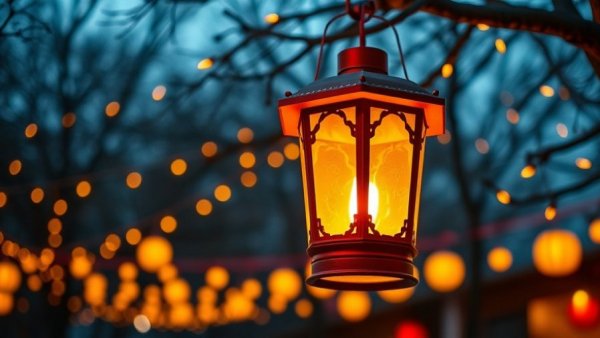 Glowing lantern at Vancouver Winter Solstice Lantern Festival