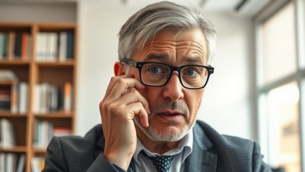 Middle-aged man experiencing stress in office setting, men's emotional needs.