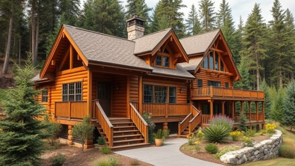 Charming rustic Colorado log homes in natural settings.