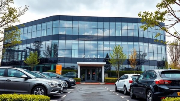 Modern office building indicating increased property valuations