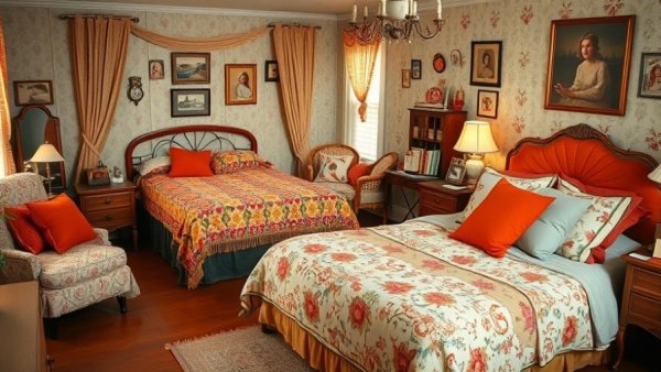 Eclectic retro bedrooms showcasing outdated trends in decor.