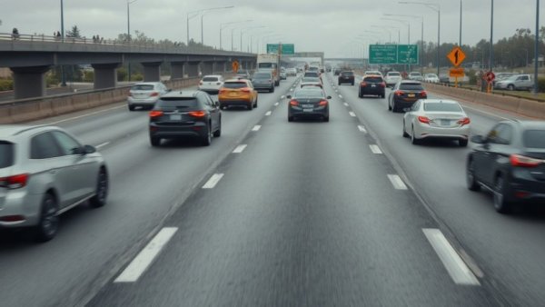 Highway 1 Surrey traffic closure with vehicles and road cones.