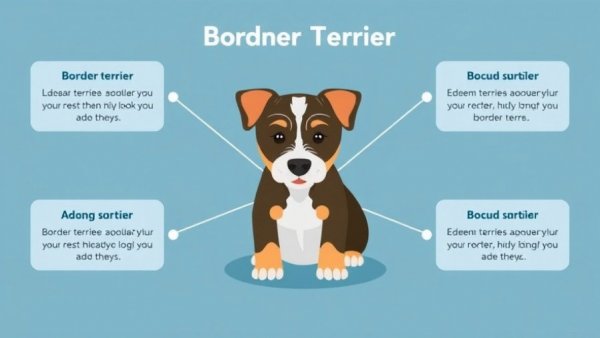 Graphic showing Border Terrier puppy adoption options.