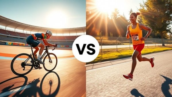 Cycling vs Running Health Benefits depicted with cyclist and runner.