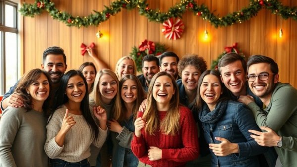 Group enjoying festive time at Vancouver restaurant.