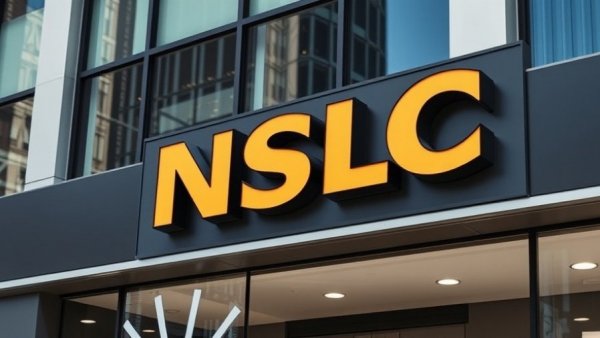 Close-up of NSLC sign related to Canadian alcohol markups.