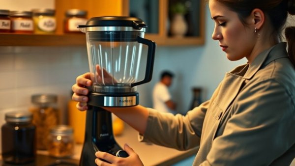 High-quality blender in modern kitchen; perfect for after-Christmas kitchen sales.