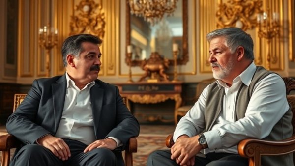 Leaders engaged in talks to end Russian war in an elegant setting.