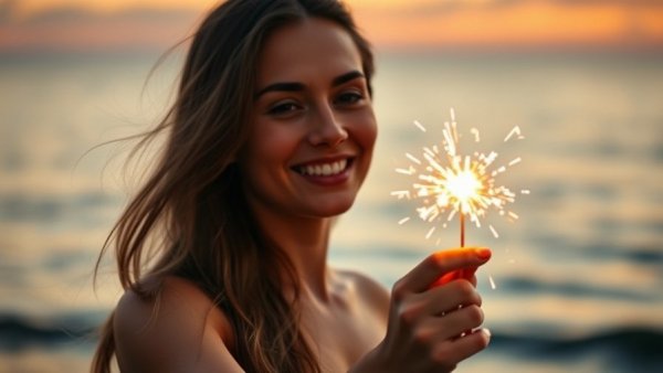Family-friendly New Year's Eve celebration in Vancouver with sparklers.