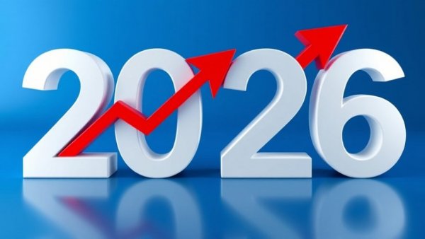 3D numbers 2026 with arrow for top stock picks for 2026.