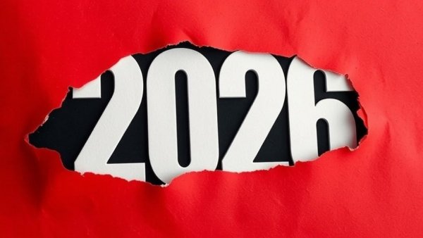 Bold '2026' emerging from red paper, related to charitable deductions in 2026.