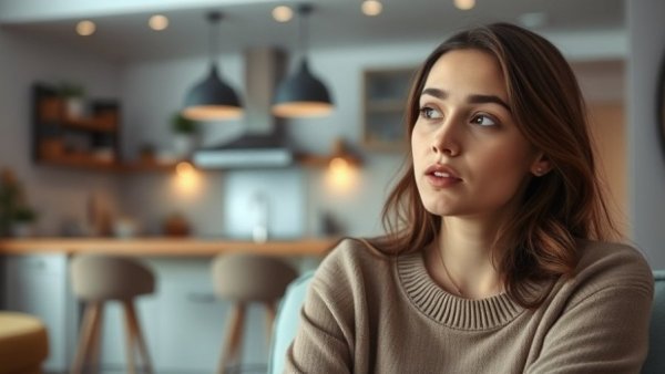 Thoughtful woman in interview setting discussing NDA allegations