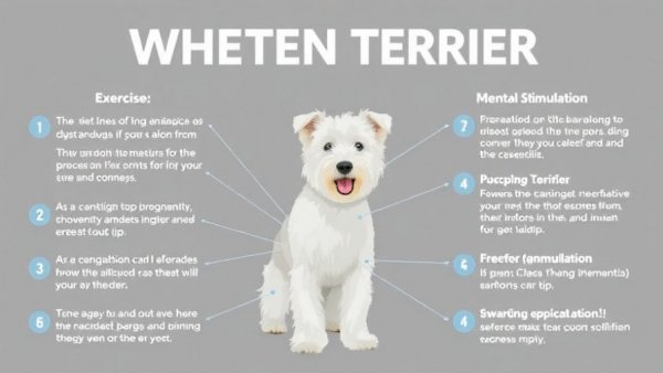 Wheaten Terrier exercise and behavior infographic.