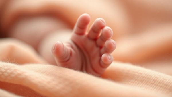 Close-up of preterm baby hand illustrating preterm birth rates in low-income households.